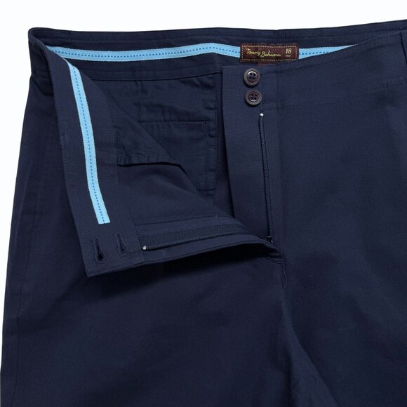 Tommy Bahama Backswing Bermuda‎ Golf Shorts Womens 14 Silk Cotton Navy Athletic - Picture 4 of 12